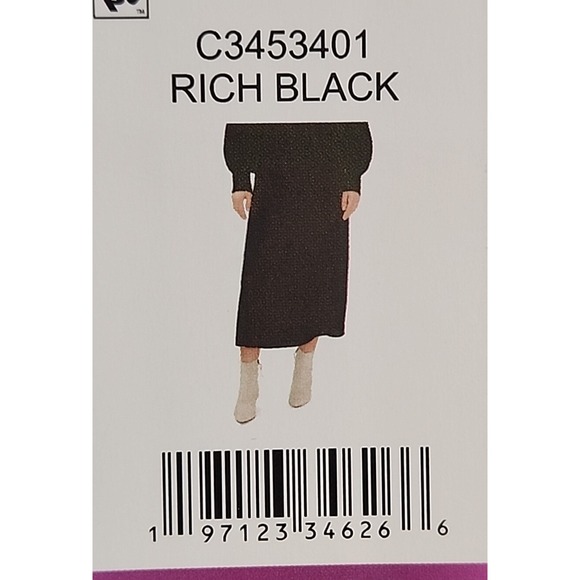 Vince Camuto XXL Large Elastic Waist Pull On Midi Pencil Skirt Black Lined - Picture 5 of 6